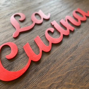 Italian Kitchen Wall Decor for La Cucina wooden letters, Gift for Italian, Kitchen Wall Art Wood Sign,La Cucina,  Italia, pizza, love