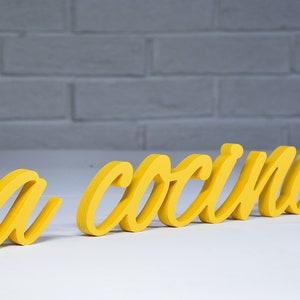 La cocina wood sign, Spanish Kitchen decor, la cocina wooden cut out sign, Farmhouse wooden decor, la cucina home decor, Kitchen decor signs