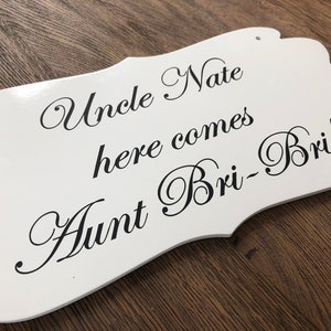 Wedding Sign/original/ Ring bearer Sign/ Wedding sign/ Wood Sign/ Here comes the Bride/ Last Chance to Run/ Love of your Life/ Wedding Sign