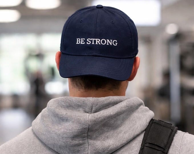 Be Strong Christian Hat Embroidered Faith Baseball Cap Joshua 1 9 Minimal Christian Gift for Men and Women