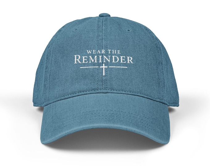 Christian Denim Baseball Cap Wear the Reminder Embroidered Faith Hat for Men and Women