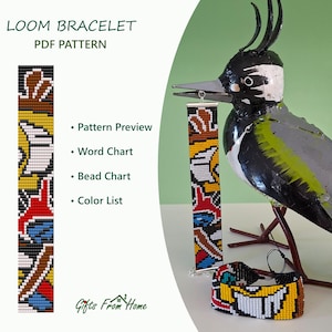Street Art Bracelet Beading Pattern, Miyuki Delica Pattern, Rocaille Seed Beads Pattern, Bead Loom Pattern