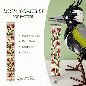 Miyuki Delica  Bead Loom Bracelet Pattern PDF | Flower Bead Pattern| Instant Download | DIY Jewelry Pattern | Beading PDF
