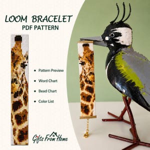 Digital Download  Loom Bracelet Giraffe