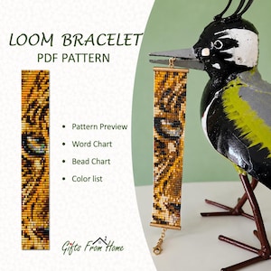 Cheetah Bracelet Pattern PDF | Miyuki Seed Bead Loom Pattern | Animal Print | Digital Download