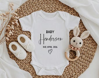 Personalised Baby Announcement Vest