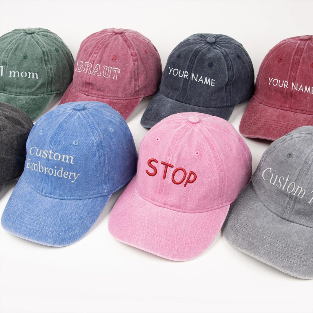 Personalized Text Embroidered Hat,vintage Style Baseball Hat,custom ...