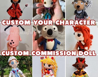 Handmade Anime Characters Crochet Doll, Custom Commission Doll, Game Plush Toys, Any Characters, Crochet TV Show Doll, Celebrity Amigurumi