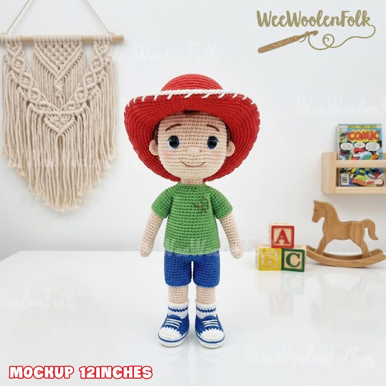 Toy Story Jessie Plush, Jessie Cowboy Doll, Jessie Amigurumi For Girl, Handmade Birthday Plush Gift, Toy Story Plush Toys image 14