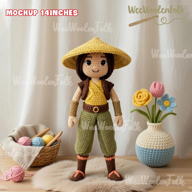 Custom Princess Moana Crochet Doll, Moana Hawaii Doll, Princess Moana Amigurumi, Handmade Moana Doll Gift, Personalized Doll Gift image 9