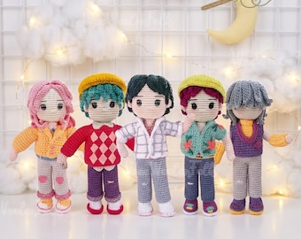 KPop Saja Boys Crochet Doll, Demon Hunters Jinu Baby Abby Mystery Romance Amigurumi, Custom Knit Plush Toy, Christmas Gift For Daughter