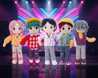 KPop Saja Boys Crochet Doll, Demon Hunters Jinu Baby Abby Mystery Romance Amigurumi, Custom Knit Plush Toy, Christmas Gift For Daughter