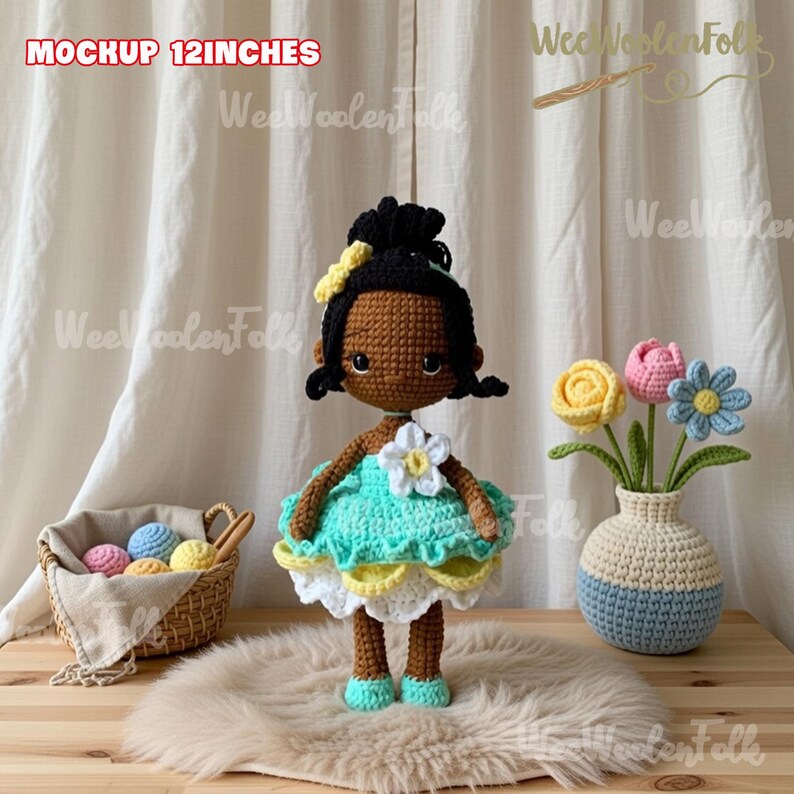 Custom Princess Moana Crochet Doll, Moana Hawaii Doll, Princess Moana Amigurumi, Handmade Moana Doll Gift, Personalized Doll Gift image 10
