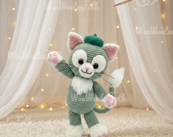 Custom Gelatoni Crochet Doll, Handmade Gelatoni Cat Doll, Gelatoni  Amigurumi, Custom Crochet Doll Gift, Duffy and Friends Dolls