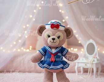 ShellieMay Crochet Doll, ShellieMay Amigurumi Doll, ShellieMay Bear Inspired Crochet, Birthday Girl Crochet Gift, Handmade Doll Gift