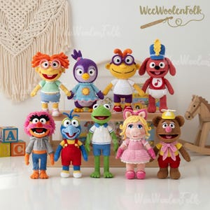 Crochet Muppet Babies Doll, Handmade Baby Muppets Doll, Baby Piggy Doll, Baby Kermit, Fozzie, Gonzo, Scooter, Rowlf, Summer, Baby Room Decor
