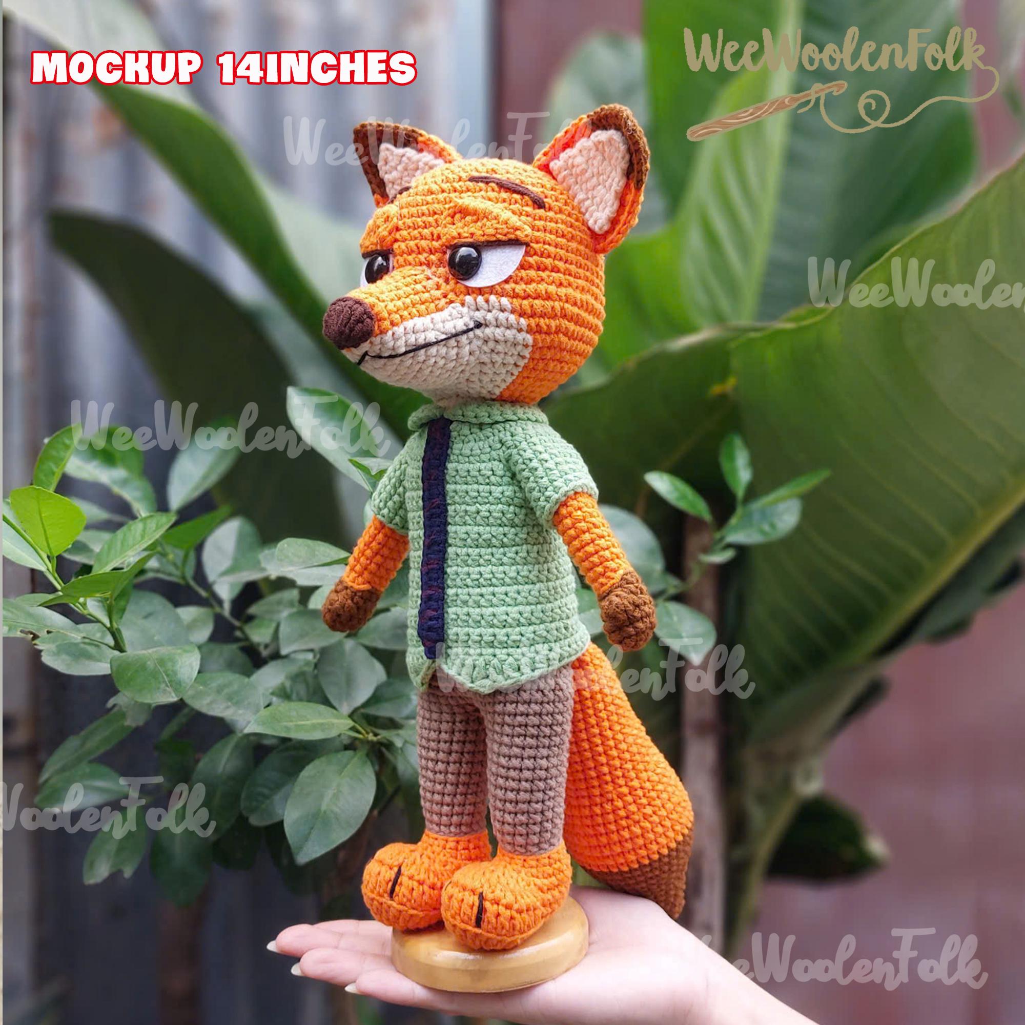 Handmade Pawbert Crochet Doll, Canadian Lynx Doll, Zootopia