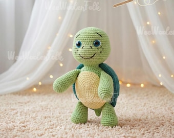 Custom Olu Mel Crochet Doll, Olu Mel Turtle Crochet Doll, Duffy and Friends Turtle Amigurumi, Unique Crochet Gift, Kids Birthday Gift