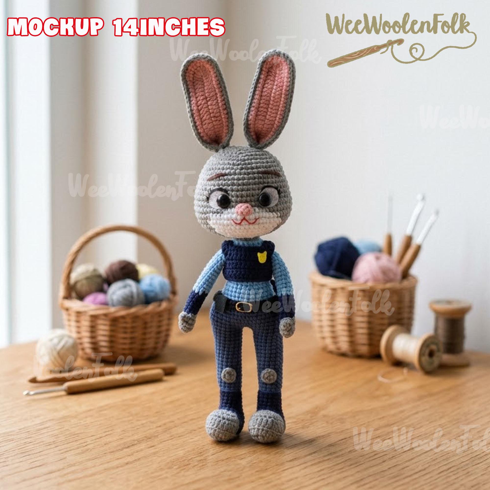 Handmade Pawbert Crochet Doll, Canadian Lynx Doll, Zootopia
