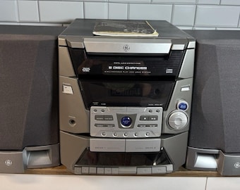 GE 5-Disc Changer Dual Cassette Deck Digital Audio System 11-2120