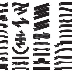 Digitale linten, clipart, digitale labels, digitale banner-illustraties, commercieel gebruik, digitale download, vectorgraphics, instant download