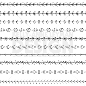 Hand Drawn Digital Border clipart, Doodle Border Clip Art, Seamless, Digital Clipart, Commercial Use, Digital Download, Vector Graphics