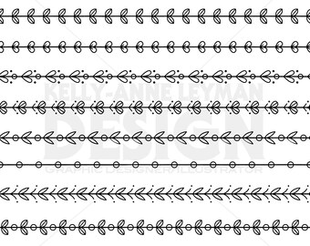 Hand Drawn Digital Border clipart, Doodle Border Clip Art, Seamless, Digital Clipart, Commercial Use, Digital Download, Vector Graphics