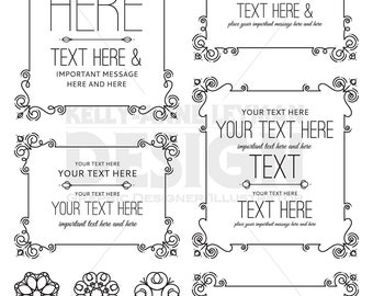 Puede incluir: Un conjunto de diez marcos decorativos y diseños circulares en blanco y negro. Los marcos son ornamentados con espirales y florituras. Los diseños circulares son geométricos e intrincados. Los marcos y los diseños son perfectos para agregar un toque de elegancia a cualquier proyecto.