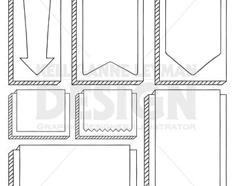 Doodle Digitale Labels Clipart, Digitale Frames Clip Art, Digitale Randen clipart set, Commercieel Gebruik, Digitale Download Art, Vector Graphics