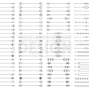 Tekstscheiding Clipart, paginascheidingslijnen, Digitale decoratieve rand, Clip Art set, Commercieel gebruik, Digitale download, Vectorafbeeldingen