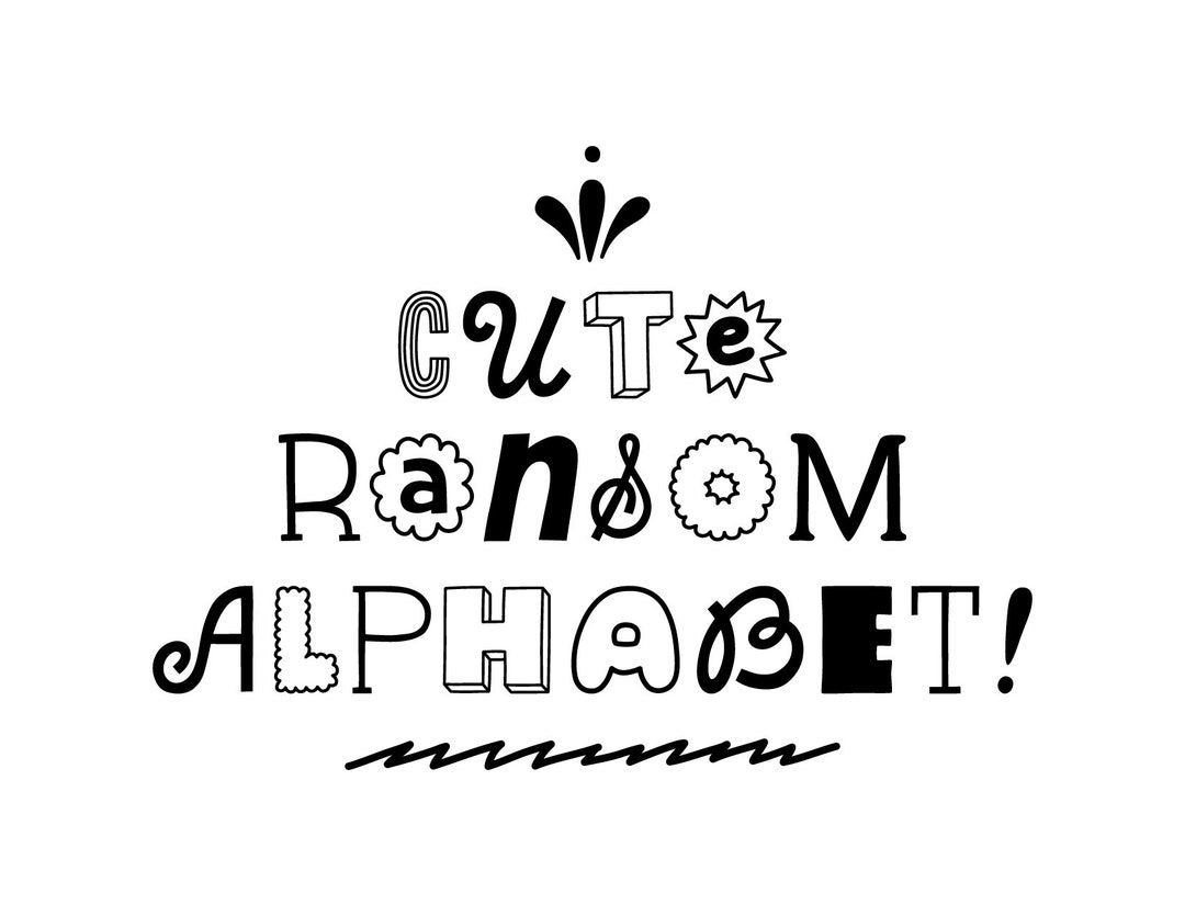 Doodle Alphabet Letters Clipart, Ransom Alphabet, PNG Letters, Hand ...