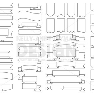 Digitale Bänder, Clipart, digitale Etiketten, digitale Banner, Clip Art, kommerzielle Nutzung, digitaler Download, Vektorgraphik, Sofort Download