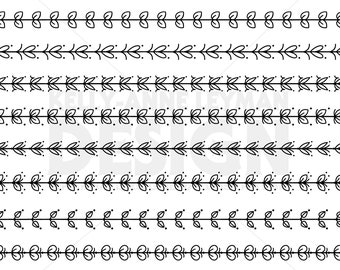Hand Drawn Digital Border clipart, Doodle Border Clip Art, Seamless, Digital Clipart, Commercial Use, Digital Download, Vector Graphics