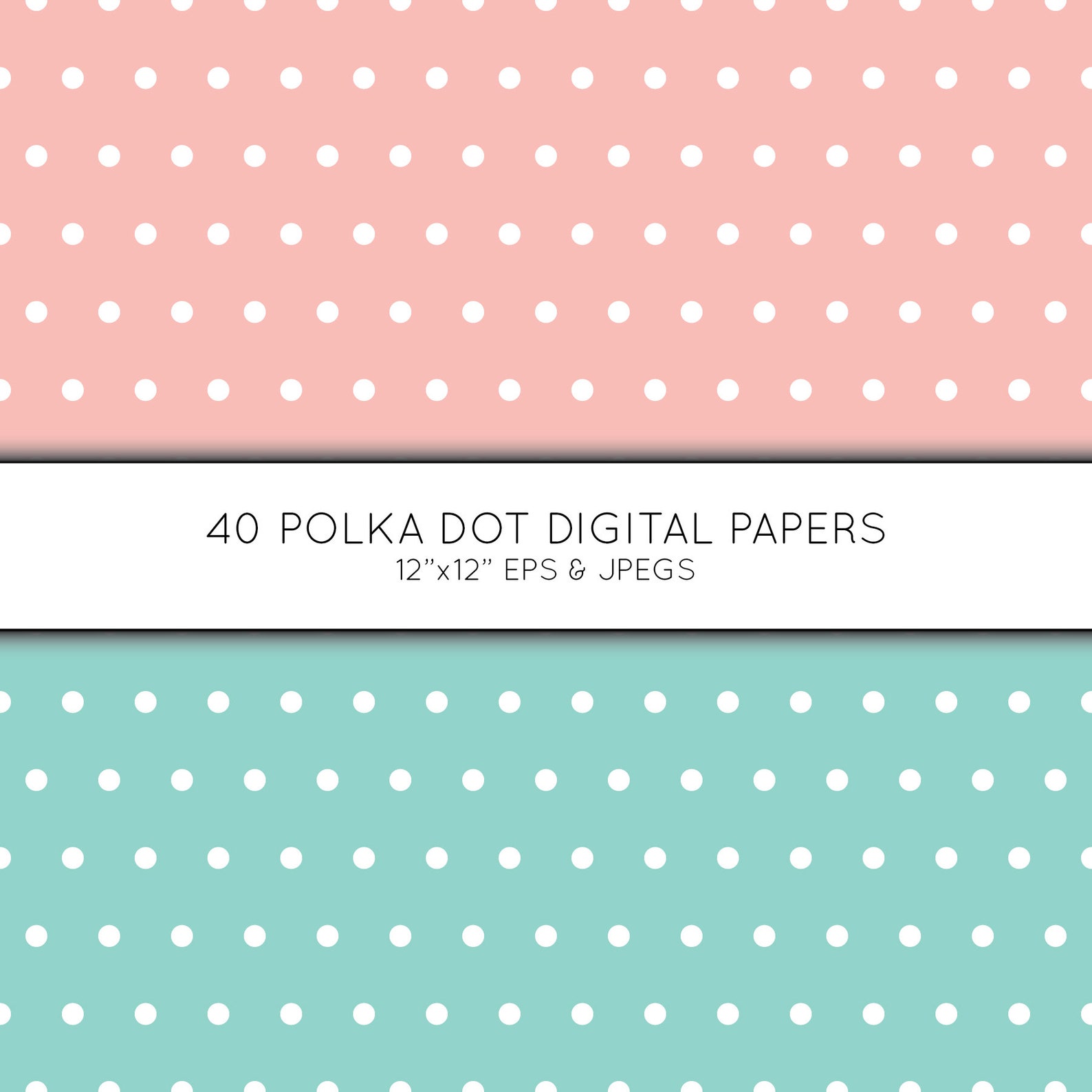 Polka Dot Digital Paper Dot Scrapbook Paper Dot Digital Etsy