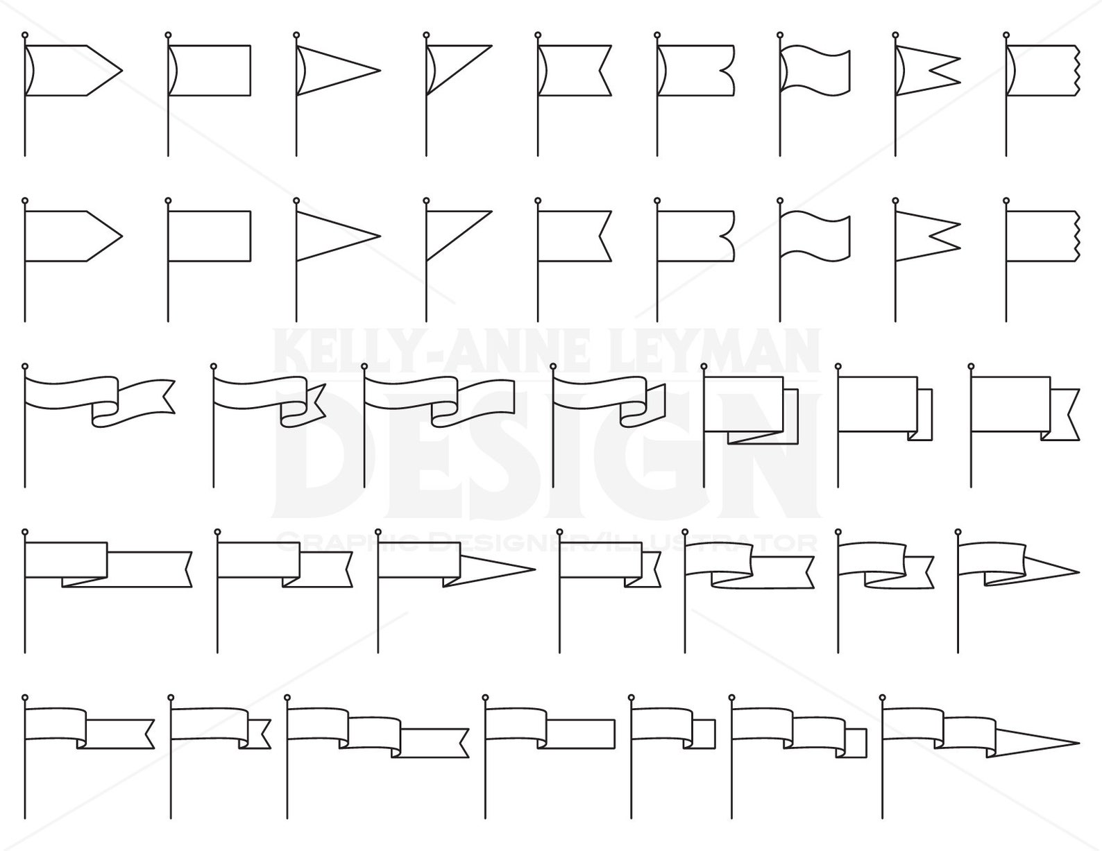 Flag Clipart, Banner Clipart, Pennant, Clipart, Sign Clipart ...