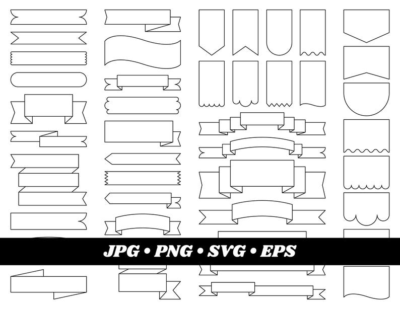 Digital Ribbon Pattern Digital Ribbons Clipart, Digital Labels, Digital Banner Clip Art ...
