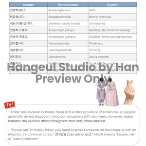 Travel Korean Phrasebook PDF for Beginners | Learn Korean in 1 Month | Hangul Study Guide with Romanization | Quizlet Practice image 5