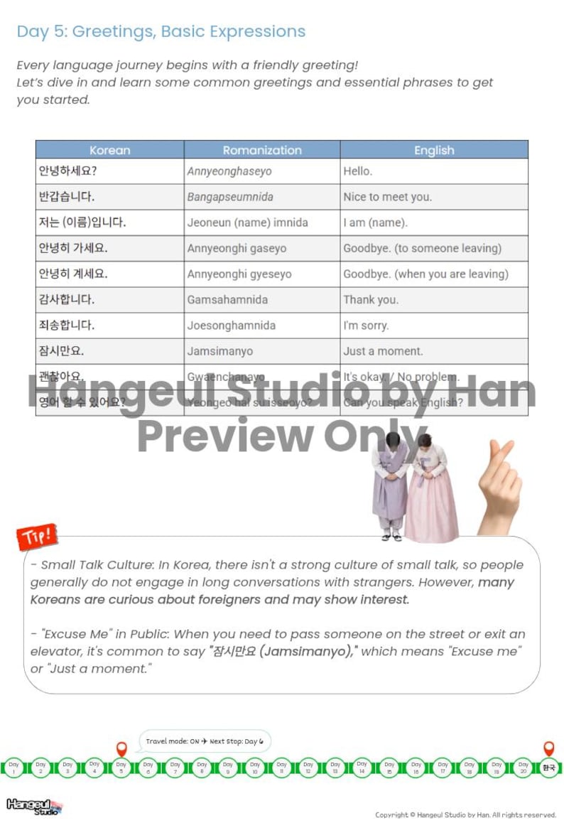 Travel Korean Phrasebook PDF for Beginners | Learn Korean in 1 Month | Hangul Study Guide with Romanization | Quizlet Practice image 5