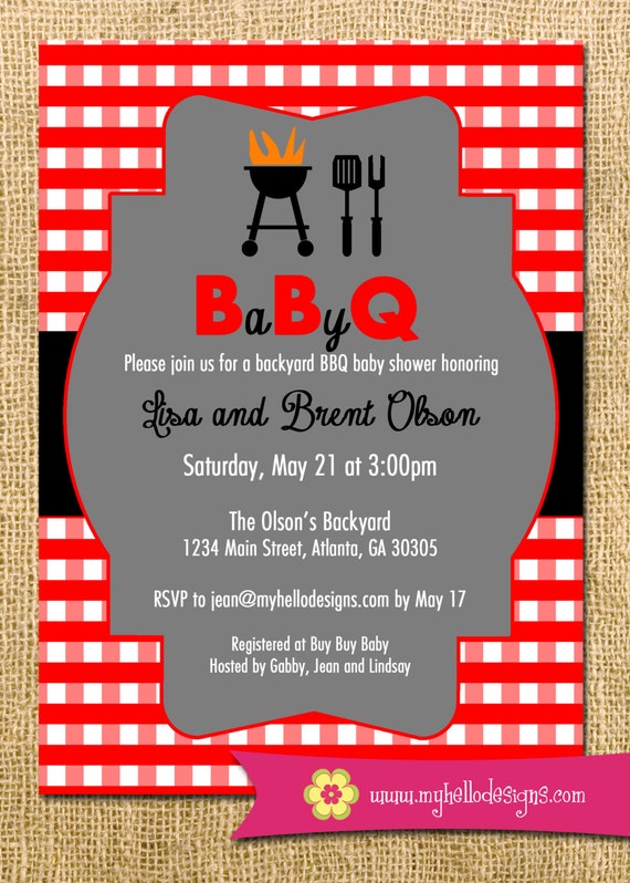 printable bbq invitation backyard