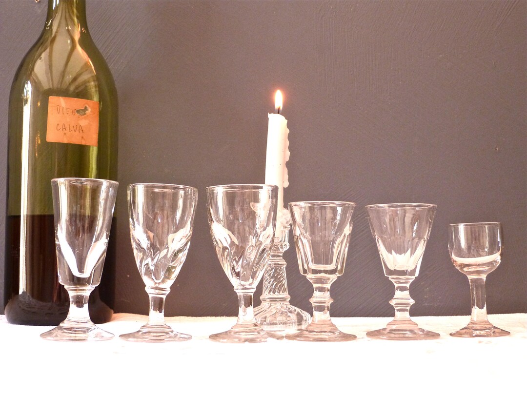 1900 6 French Antique Calvados Glasses Hipster Bar Etsy