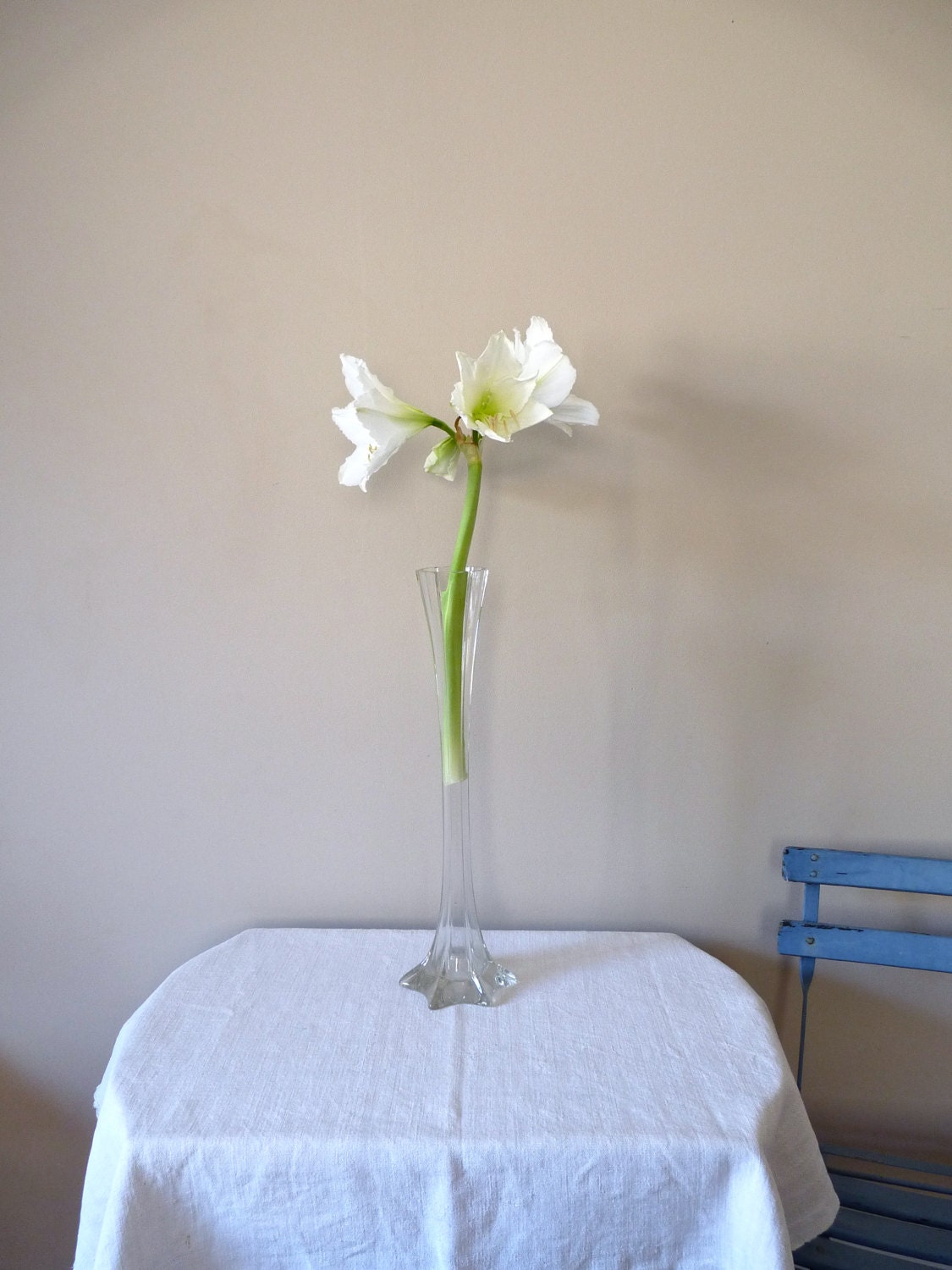 1910 Huge Bud Vase - Français Antique Style Art Nouveau Grand Format Vase Big Flute