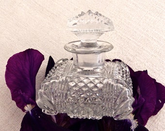 French Antique Perfume Bottle - French Vanity, French Boudoir Decor - Crystaleware