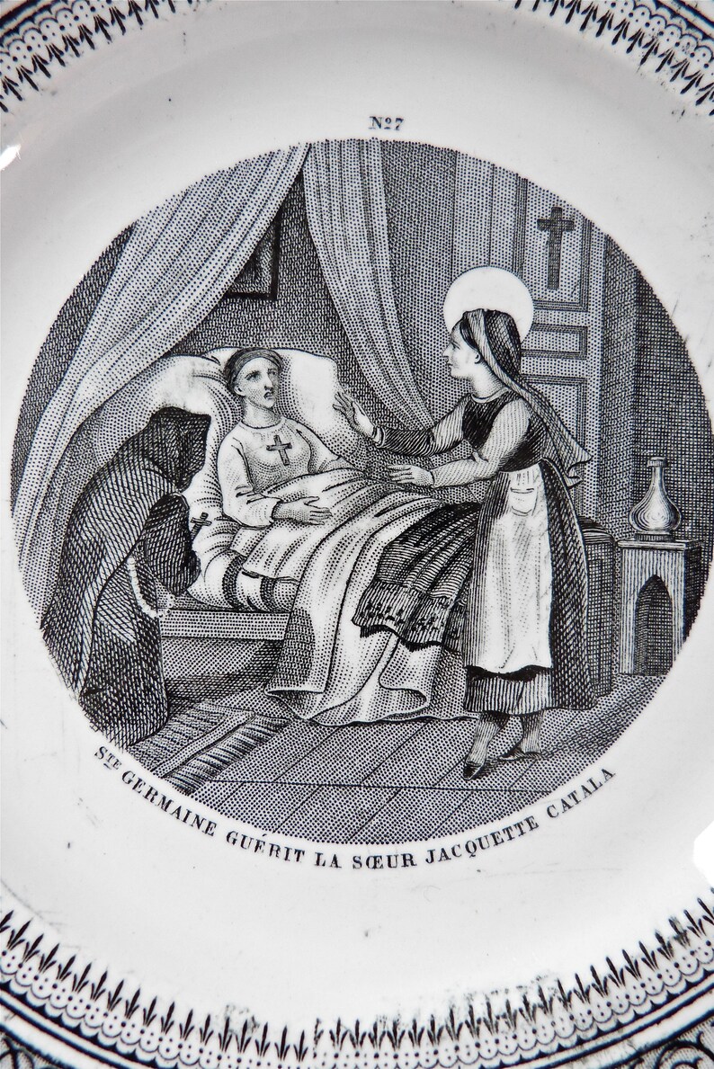 1850 Germaine de Pibrac plates Saint Germaine de Pibrac Etsy