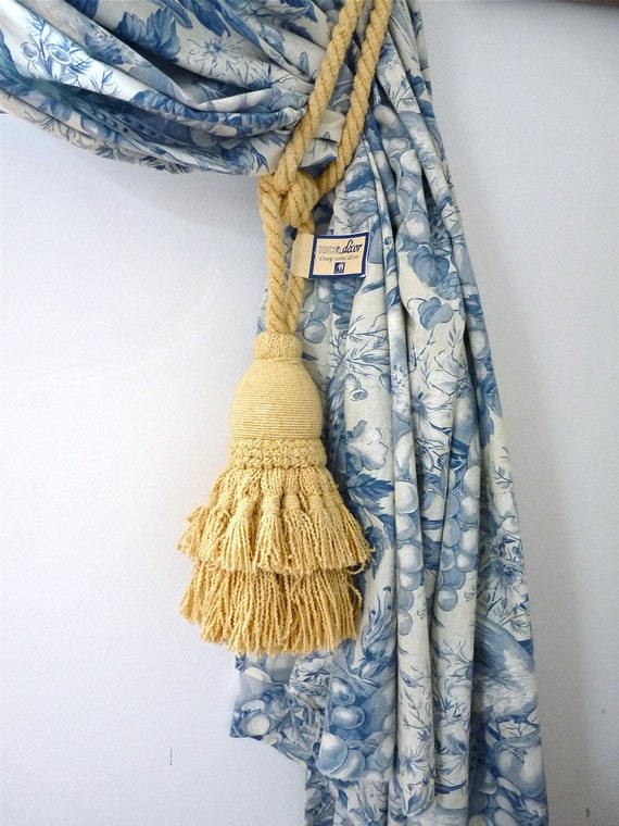 Huge Houles 4 French Curtain Tie Back Vintage Curtain Tie Etsy