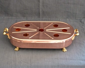 French copper dish warmer - french copper - french kitchen - french vintage dish warmer