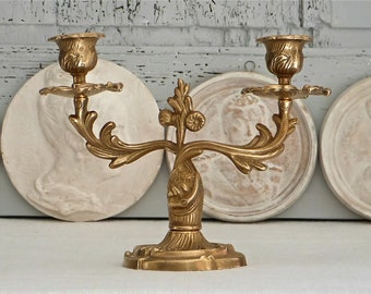 french bronze candle holder - Lovers dinner - Splendid French Bronze Candelabra - French  candle holder - Romantic French  candlestick -