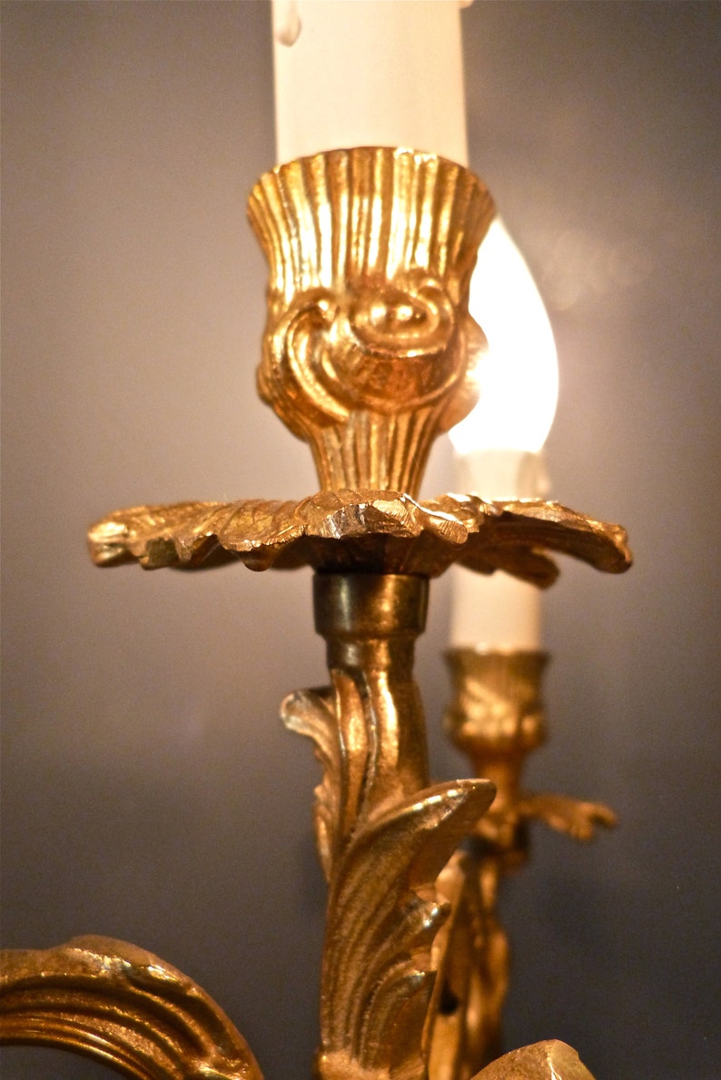 Français Bronze Candelabra Candélabre électrique Français Etsy