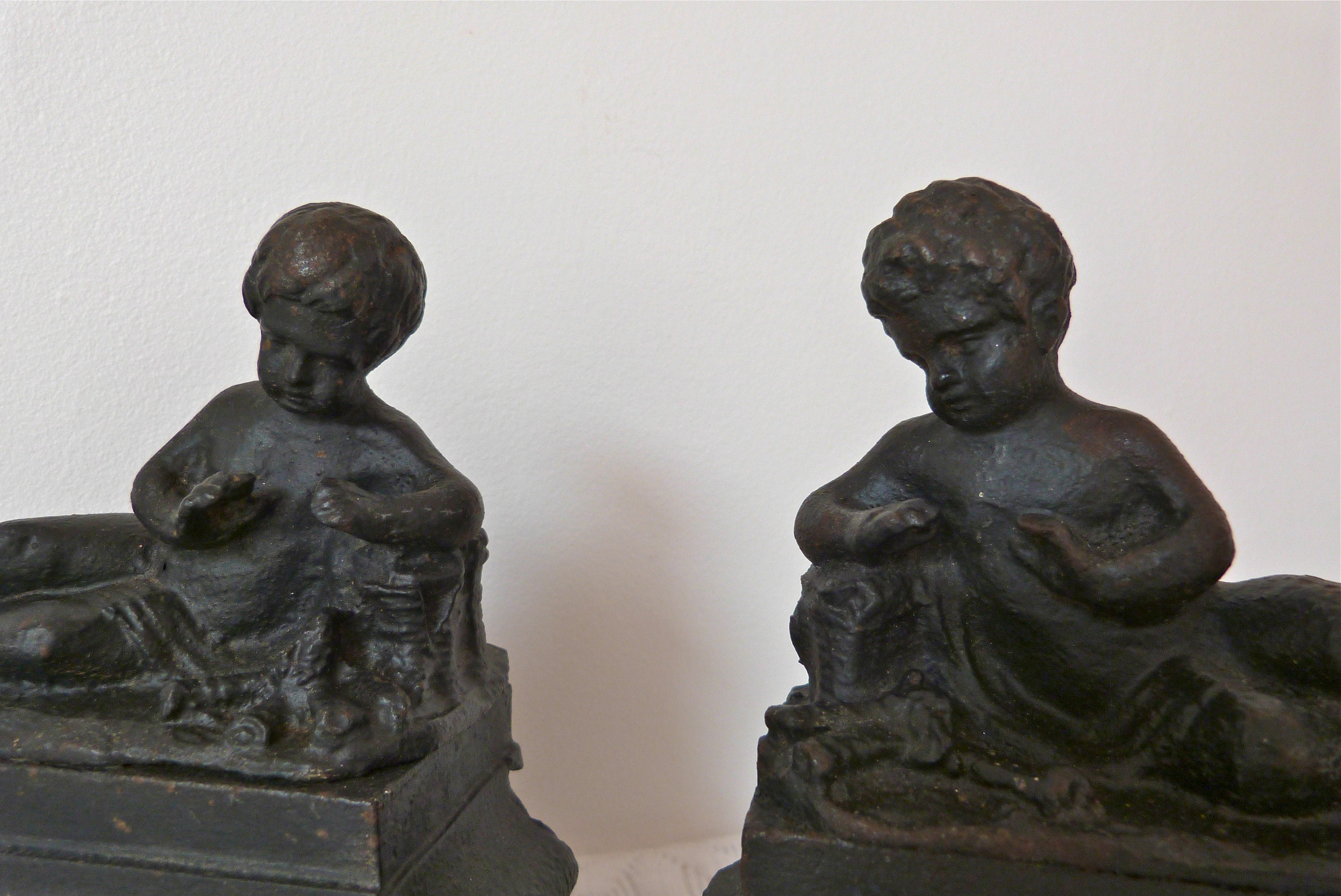 Années 1800 - Français Antique Bookend Antiques Gorgeous Décor Français 19Th Book -