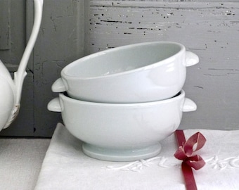 French professional Porcelain bowl  - CNP - French bowl - french soup bowl - White porcelain - Salad Bowl - broth bowl