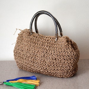 Stroh Umhängetasche, Gehäkelter Weidensommer, Alltägliche Strandtasche, Französischer Stil Bulk, Schilf für Frauen, Urlaub Handgemachte Tasche, Muttertagsgeschenk